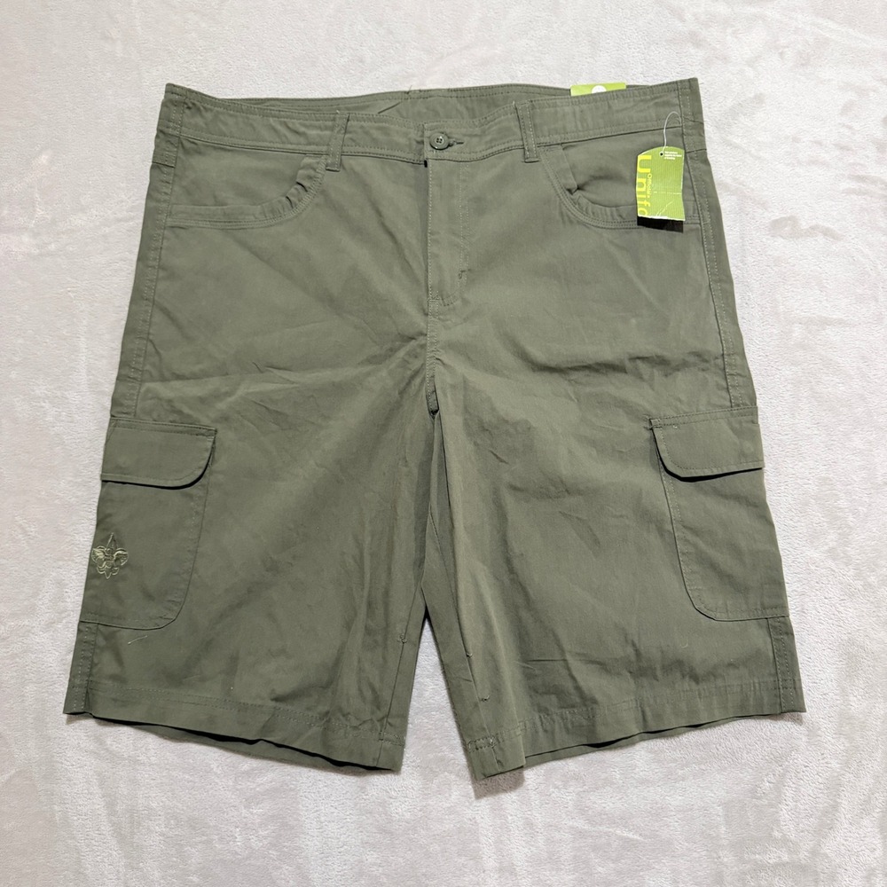 Boy Scouts of America Uniform Cargo Shorts Women 14W Olive Green Outdoors NEW